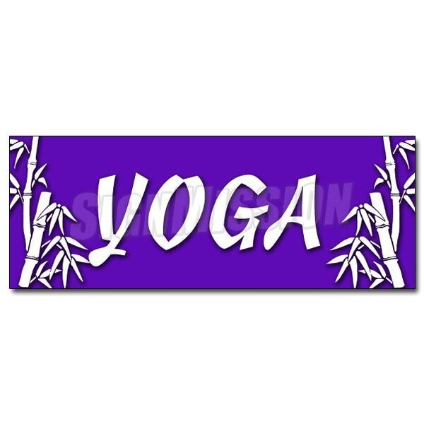Signmission YOGA DECAL sticker mat pants clothes bikram class school instructor lessons, D-12 Yoga D-12 Yoga - main